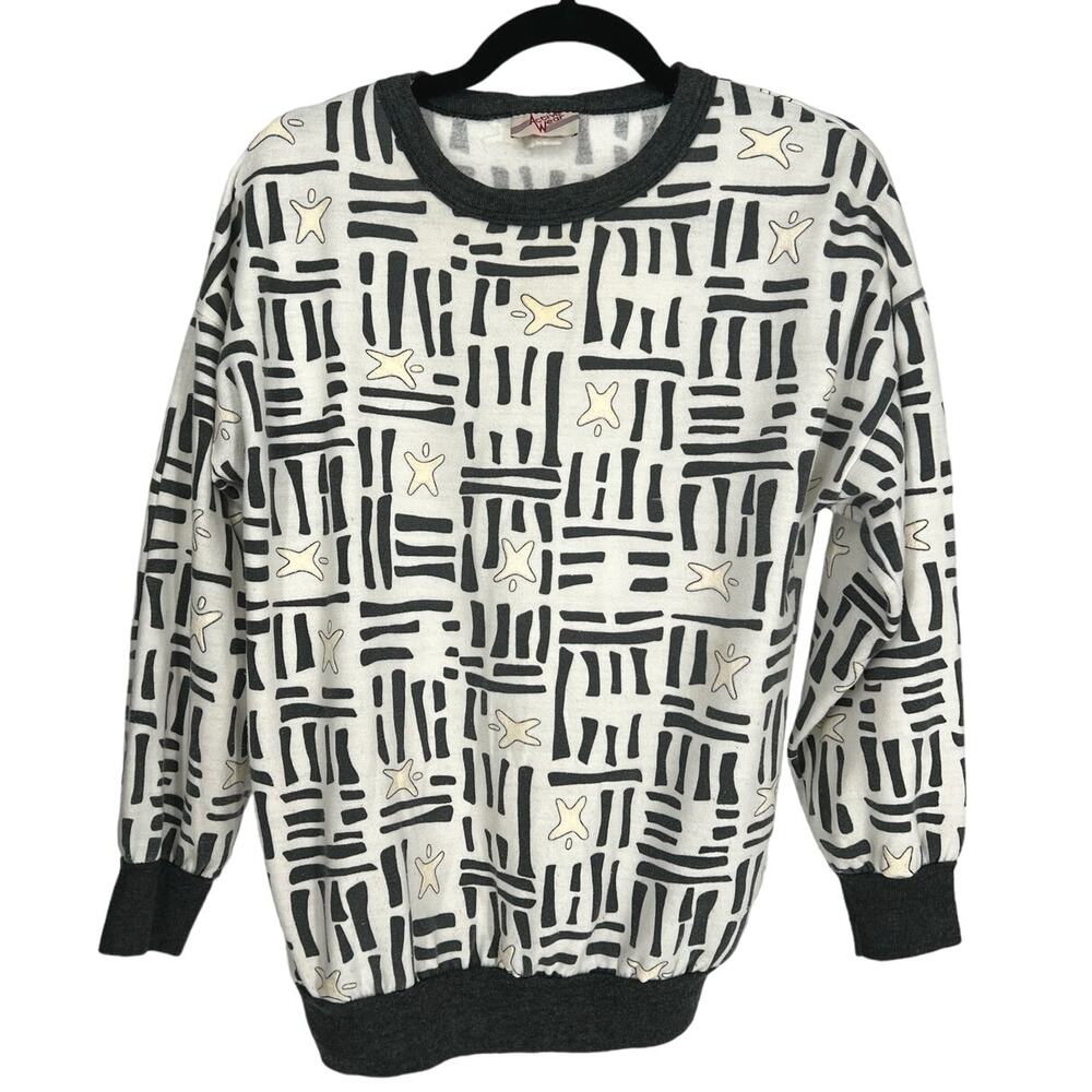 Vintage 90s 'Active Wear' Crewneck Sweatshirt- No Size Label-see measurements